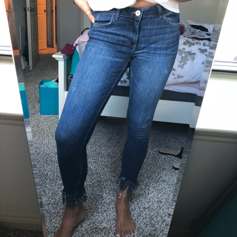 Zara fringe jeans